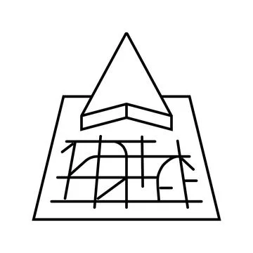 Map directions information line icon vector illustration Stock Illustration