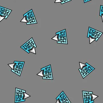 Map directions information vector seamless pattern Illustrazione stock