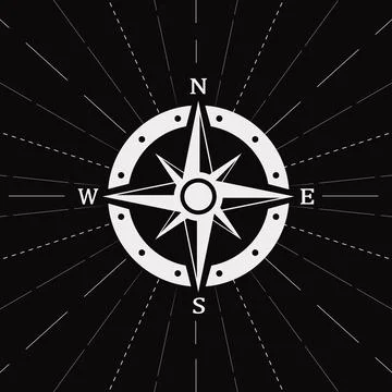 Map directions vintage compass. Ancient marine wind measure vector icons is.. 스톡 일러스트