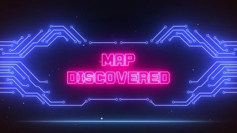 Map Discovered Alert Animation for Open World Exploration Stock Footage 327343727