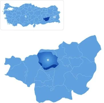 Map of Diyarbakir - Egil is pulled out Ilustración de archivo