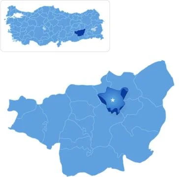 Map of Diyarbakir - Kocakoy is pulled out Ilustración de archivo