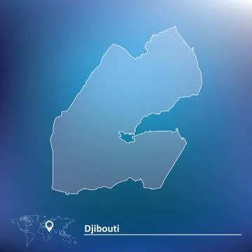 Map of Djibouti Stock Illustration