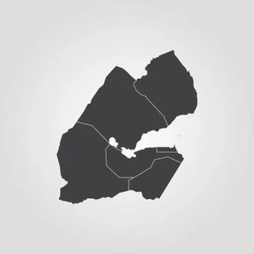 Map of Djibouti Stock Illustration