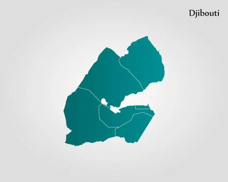 Map of Djibouti Stock Illustration