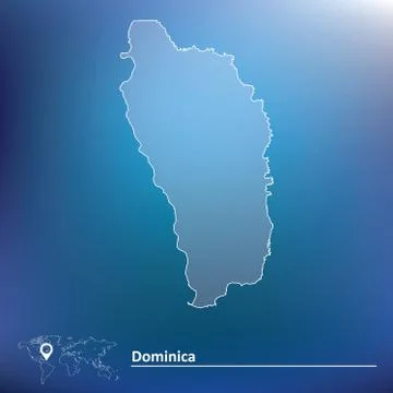 Map of Dominica Stock Illustration