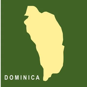 Map of Dominica Illustrazione stock