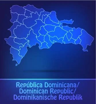 Map of dominican republic Stock Illustration