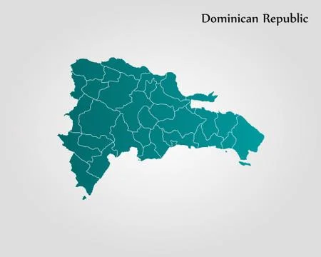 Map of Dominican Republic Stock Illustration