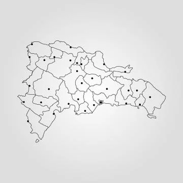 Map of Dominican Republic Illustrazione stock