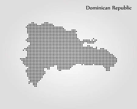 Map of Dominican Republic network. Vector illustration. World map Stock Illustration