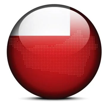 Map with Dot Pattern on flag button of United Arab Emirates, Abu Dhabi Emirat Illustrazione stock