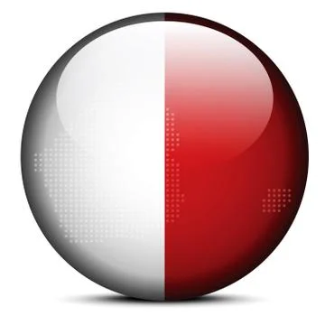 Map with Dot Pattern on flag button of United Arab Emirates, Dubai Emirate Stock Illustration