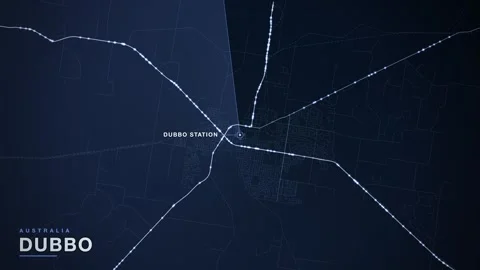 Map of Dubbo Stock Footage 341058651