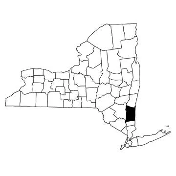 Map of Dutchess County in New York state on white background. single County.. Stock Illustration
