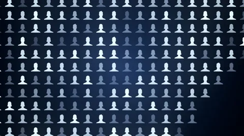 Map of earth from avatars of men and women Stock Footage 65476356