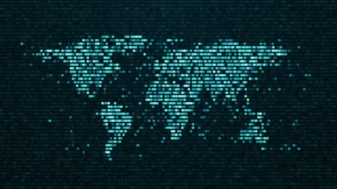 Map of earth from dynamic elements Stock Footage 290799511