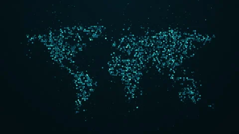 Map of earth from dynamic elements Stock Footage 295231144