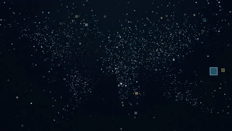 Map of earth from dynamic elements, global abstract digital animation Stock Footage 176826035