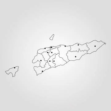 Map of East Timor Illustrazione stock