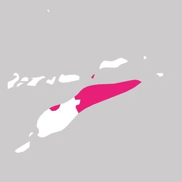 Map of East Timor pink highlighted with neighbor countries Stock Illustration