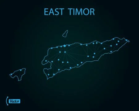 Map of East Timor. Vector illustration. World map Illustrazione stock