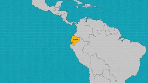 Map of Ecuador Stock Footage 294592800