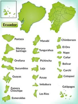 Map of ecuador Stock Illustration