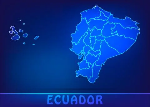 Map of ecuador Stock Illustration