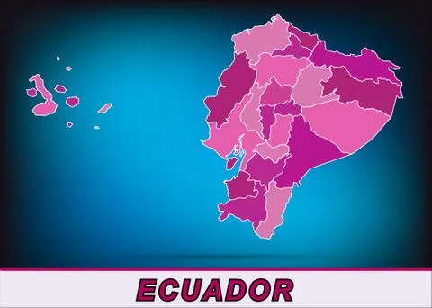 Map of ecuador Stock Illustration