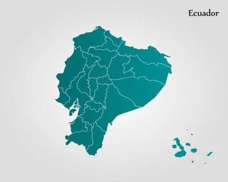 Map of Ecuador Stock Illustration