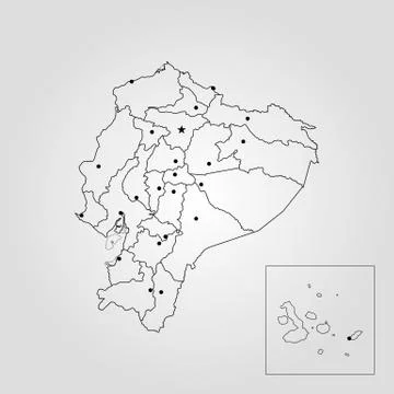 Map of Ecuador Stock Illustration