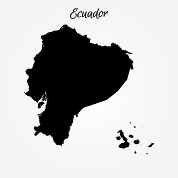 Map of Ecuador Stock Illustration