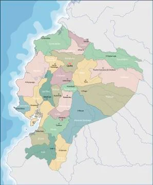 Map of Ecuador Stock Illustration