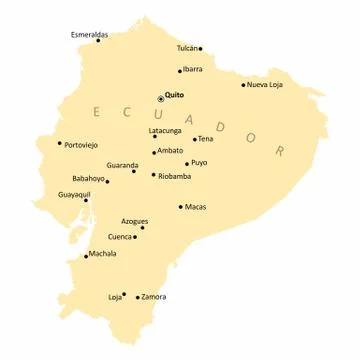 Map of Ecuador Stock Illustration