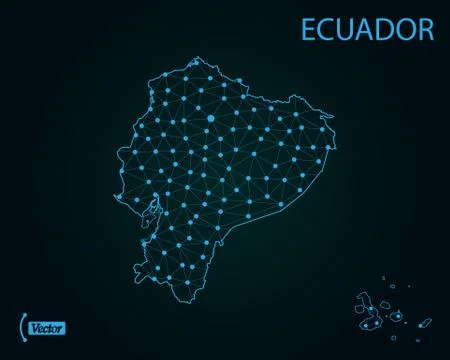 Map of Ecuador. Vector illustration. World map Stock Illustration