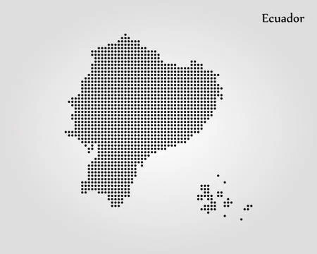 Map of Ecuador. Vector illustration. World map Stock Illustration
