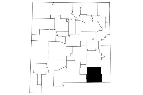 Map of Eddy County in New Mexico state on white background. single County m.. Stock Illustration
