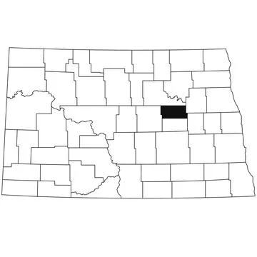 Map of Eddy County in North Dakota state on white background. single County.. Stock Illustration