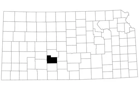 Map of Edwards County in Kansas state on white background. single County ma.. Stock Illustration