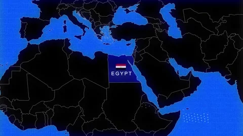 Map Of Egypt Stock Footage 294572869
