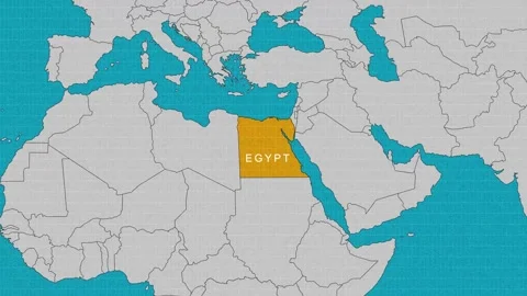Map of Egypt Stock Footage 295286320
