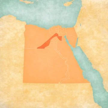 Map of Egypt - Giza Illustrazione stock