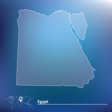 Map of Egypt Stock Illustration