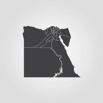Map of Egypt Stock Illustration