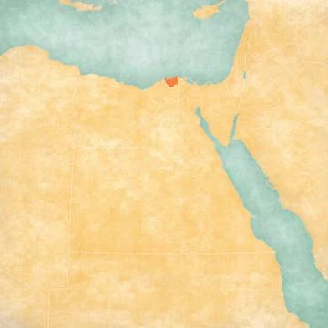 Map of Egypt - Kafr El Sheikh Governorate Stock Illustration