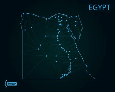 Map of Egypt. Vector illustration. World map Stock-Illustration