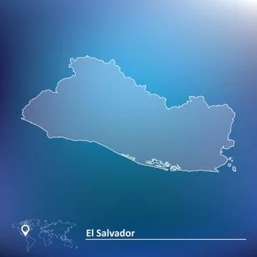 Map of El Salvador Stock Illustration
