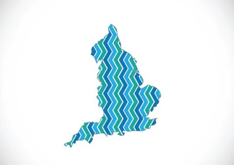 Map of  england  decorative idea design Stock Illustration