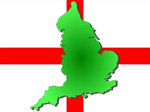 Map of england Illustrazione stock